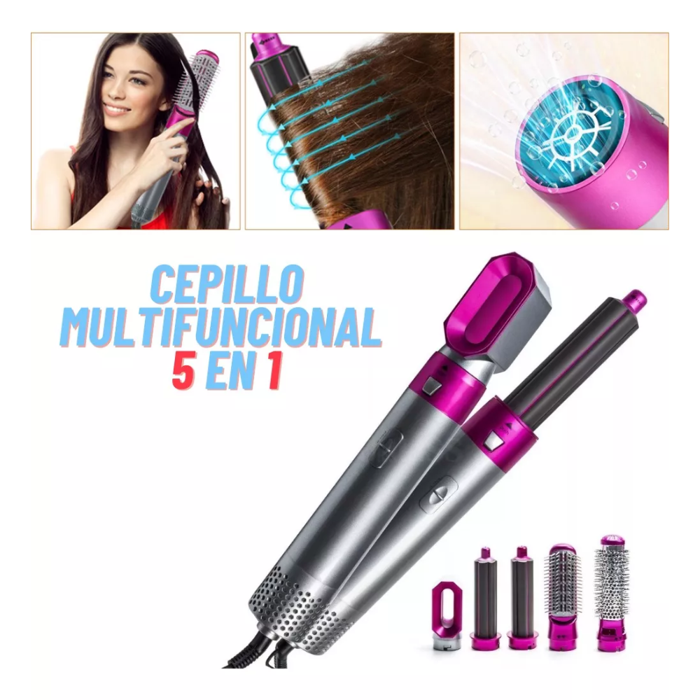 AirGlow 5X™  - Cepillo Alisador Secador 5 En 1