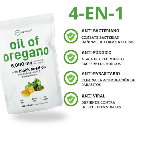 ACEITE DE OREGANO 300 CAPSULAS