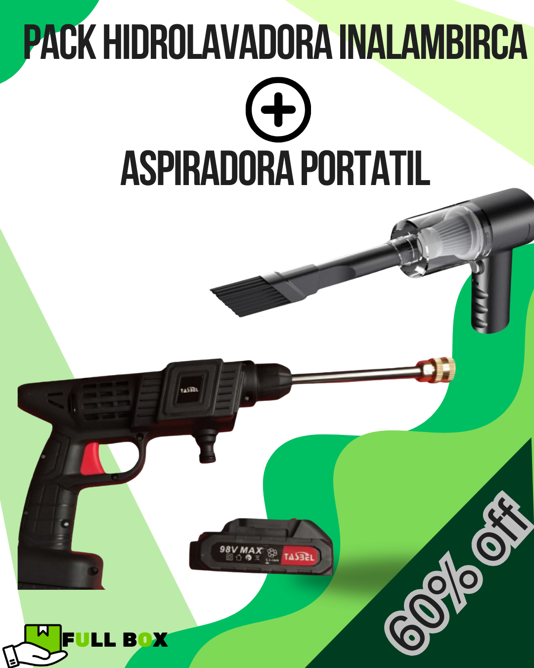 SUPER PACK DE ASPIRADORA-HIDROLAVADORA