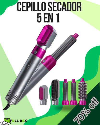 AirGlow 5X™  - Cepillo Alisador Secador 5 En 1
