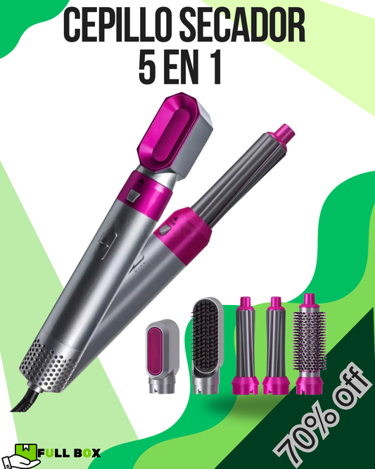 AirGlow 5X™  - Cepillo Alisador Secador 5 En 1