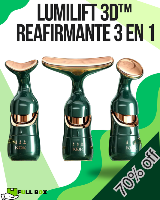 LumiLift 3D™ - Masajeador Facial 3 en 1 Reafirmante y Rejuvenecedor