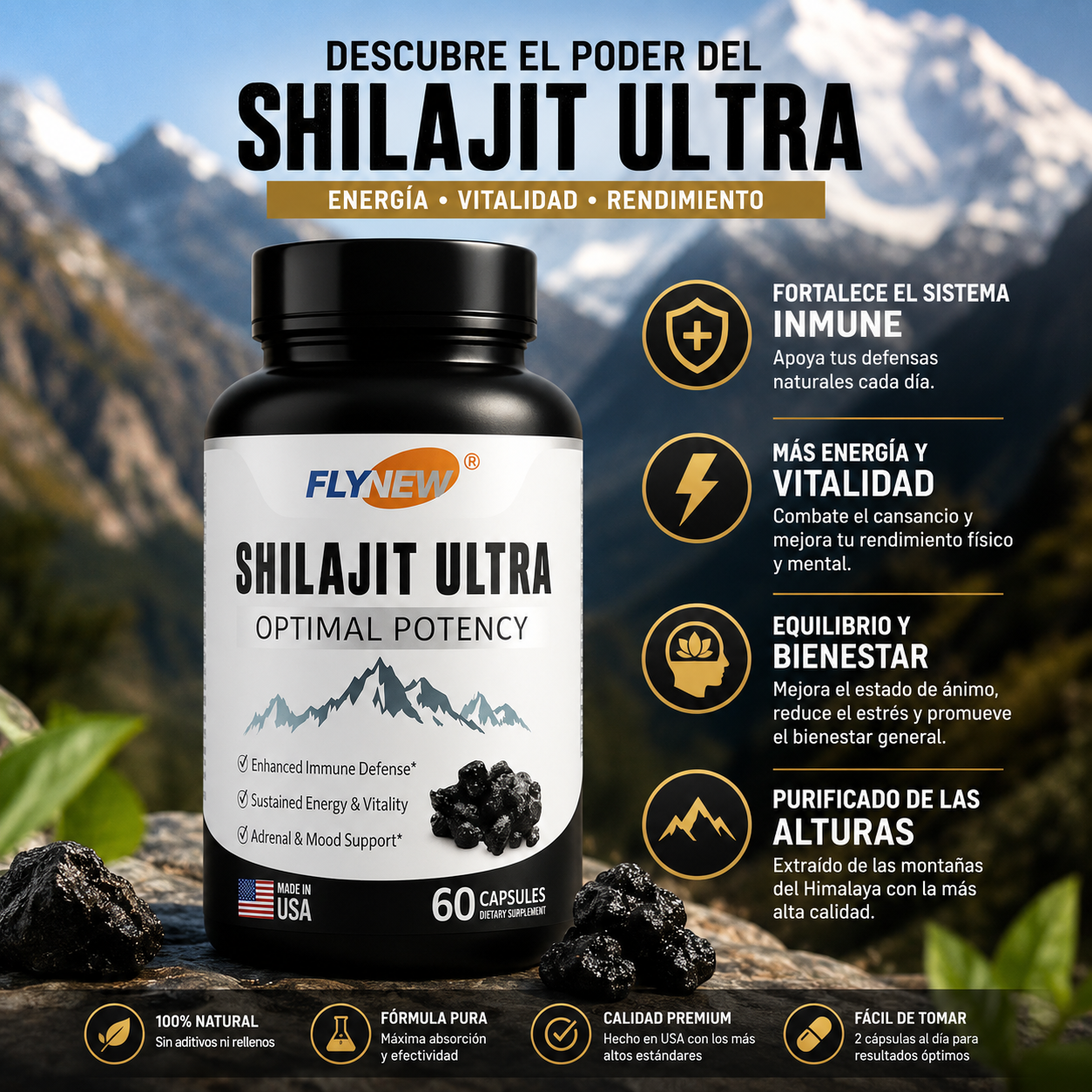 SHILAJIT ULTRA - 60 CAPSULAS