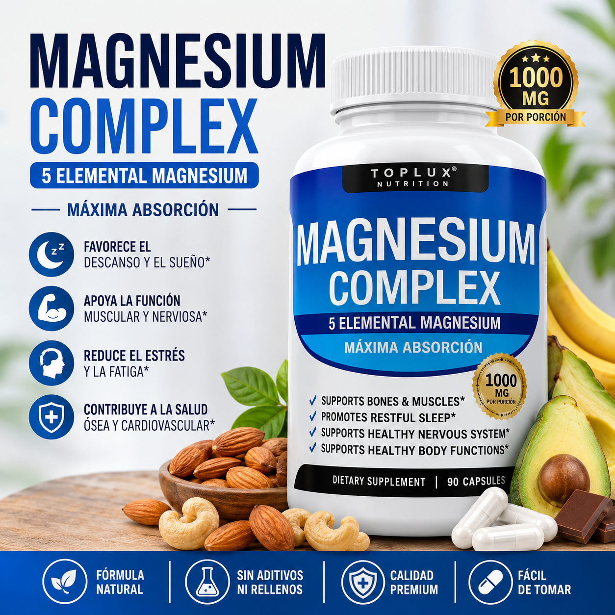 MAGNESIO  | 60 CAPSULAS CADA UNO