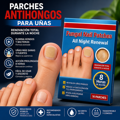 PARCHE UÑAS ANTIHONGOS 2 CAJAS POR EL VALOR DE UNA - ( 16 PARCHES CADA CAJA)
