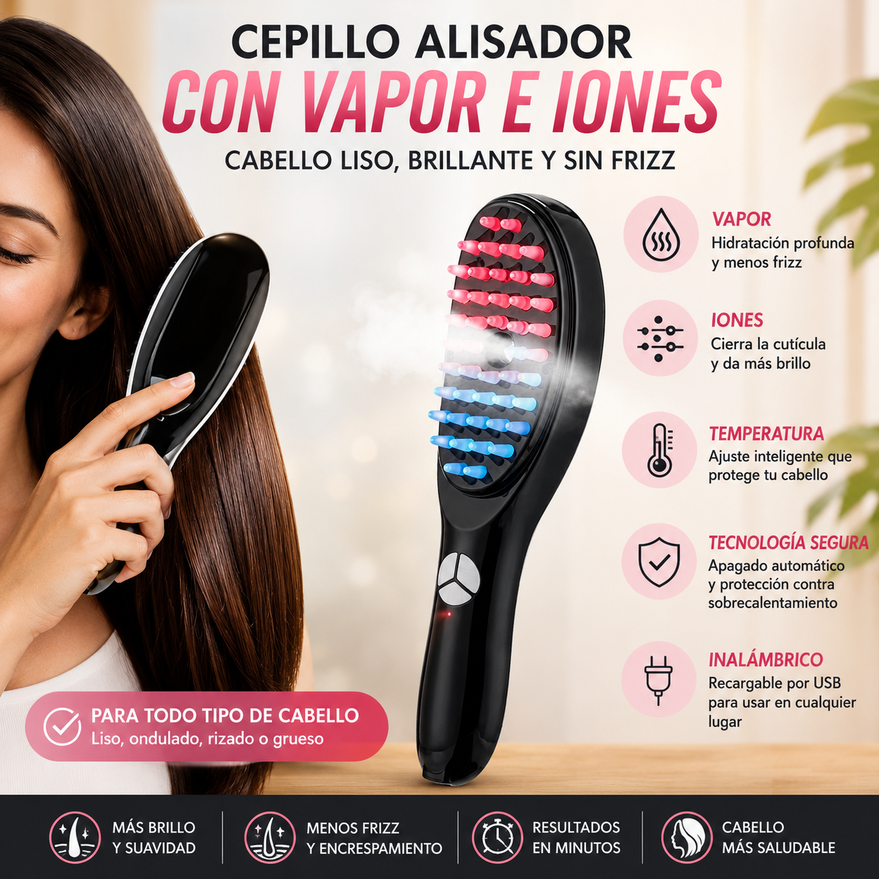RaízVital Pro™ Peine Con Tecnología LED