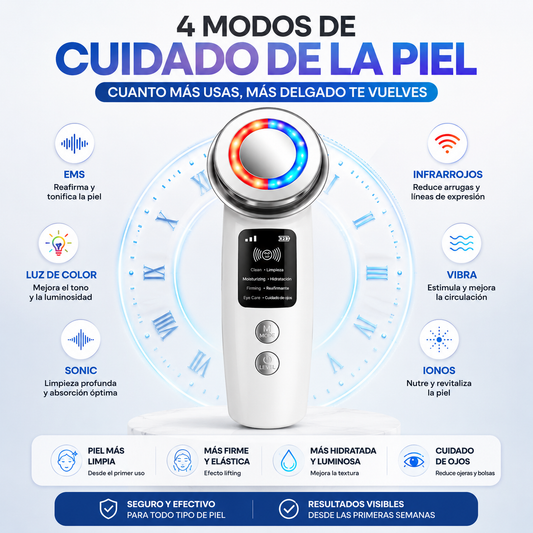 DermaGlow LED™ - Masajeador Facial Ultrasonico