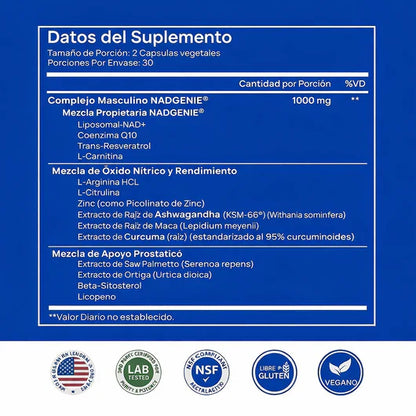 SELERB NAD+ RESVERATROL -60 CAPSULAS