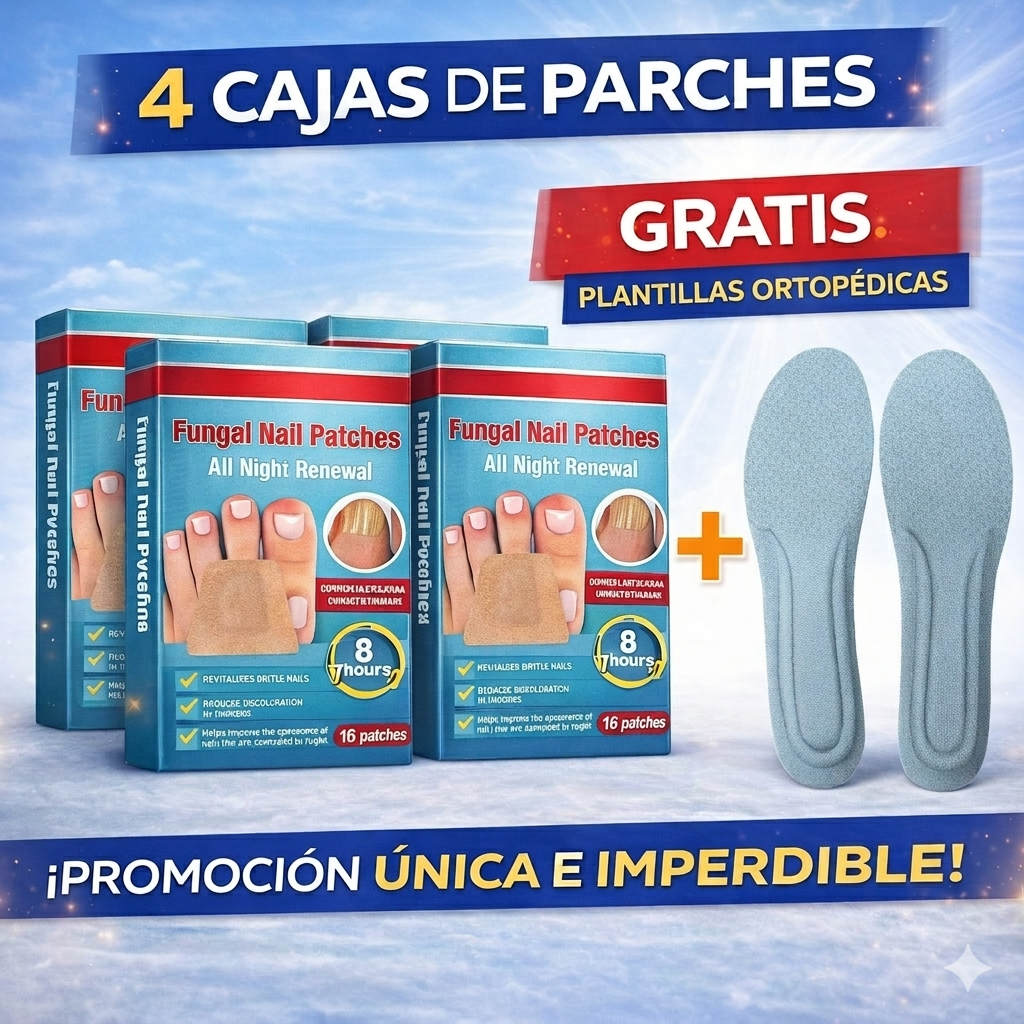 PARCHE UÑAS ANTIHONGOS 2 CAJAS POR EL VALOR DE UNA - ( 16 PARCHES CADA CAJA)