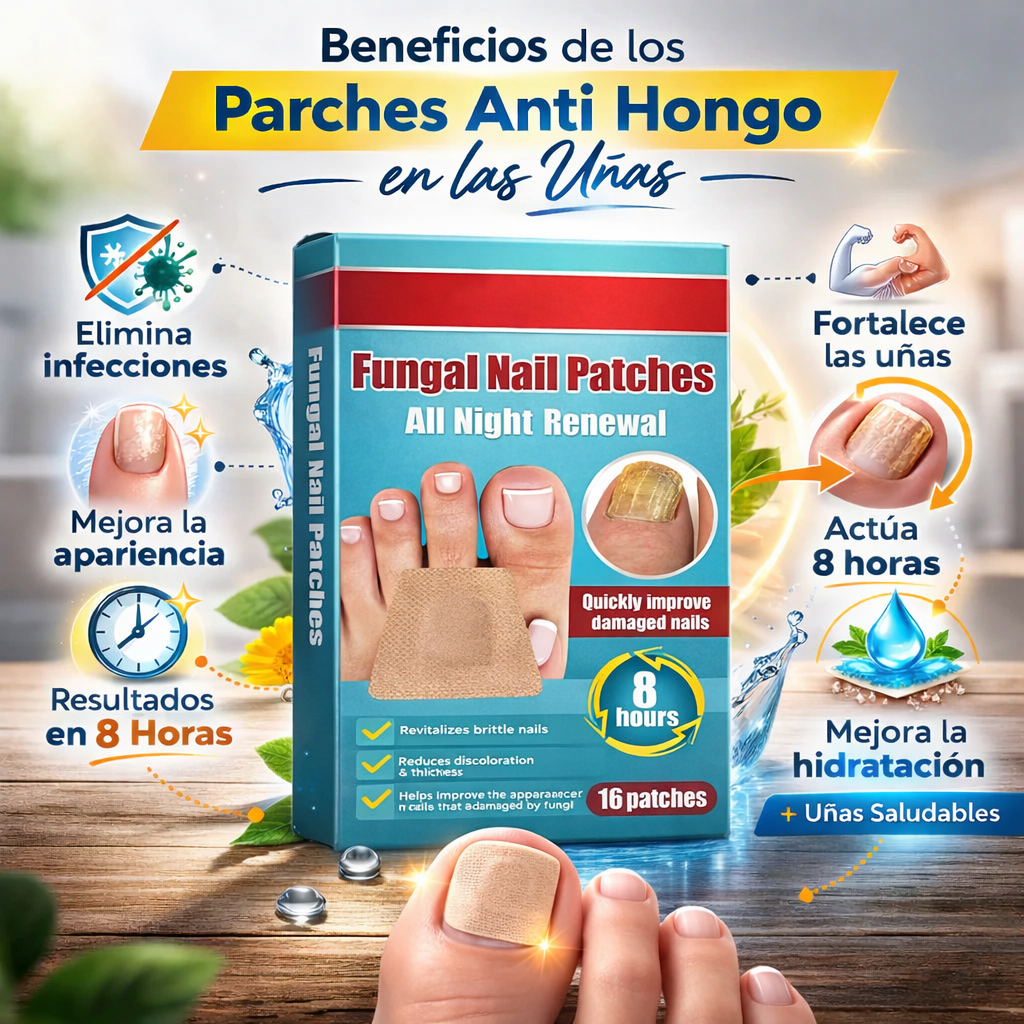 PARCHE UÑAS ANTIHONGOS 2 CAJAS POR EL VALOR DE UNA - ( 16 PARCHES CADA CAJA)