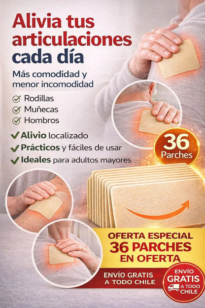 PACK PARCHES PARA DOLOR DE ARTRITIS X3- (36 PARCHES ) GRATIS CREMA PARA EL DOLOR MUSCULAR Y ARTICULACULACIONES